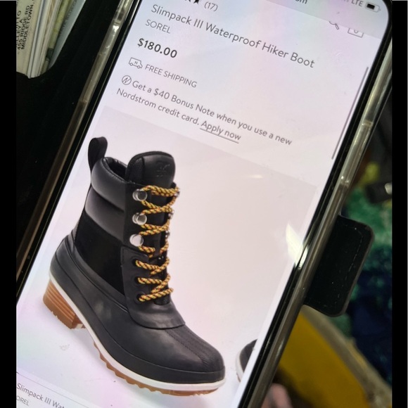 NWT Sorel Slimpack lll Waterproof Hiker Boot Black size 7 - Picture 3 of 14